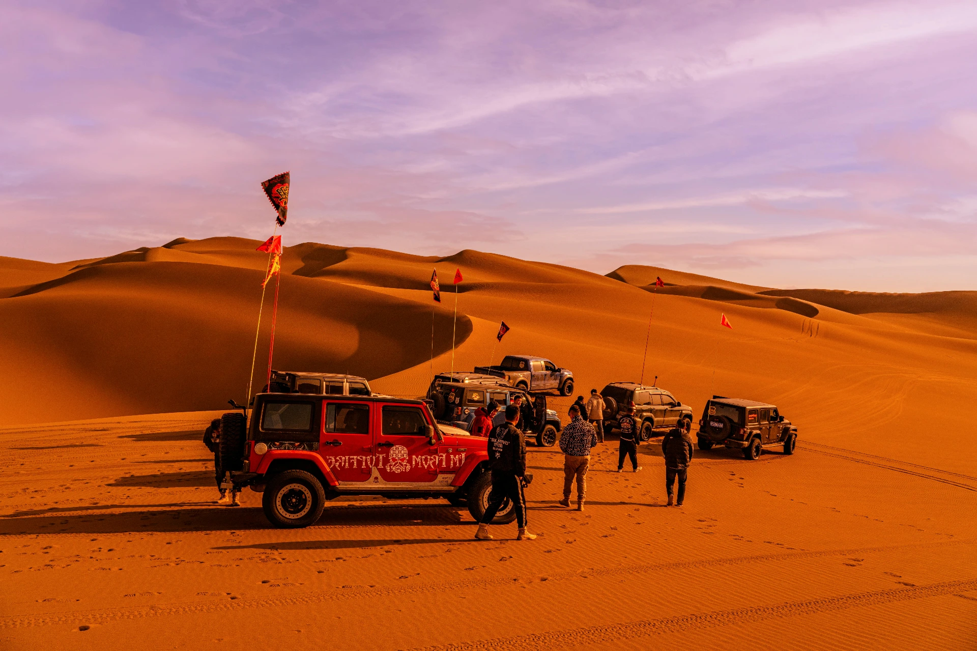 Desert landscape at golden hour